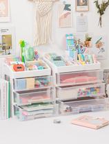 Children's learning table storage box ins creative simple drawer type student pen container multifunctional office stationery box