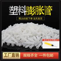 Plastic expansion pipe white with gill 6mm6 centipegedgecap m6 wall plug rubber plug Pengollen pipe rubber bolted rubber grain