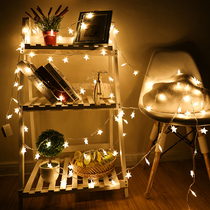 Net red led small colored lights string star lights dormitory room decoration gift box battery plug-in Christmas tree pendant