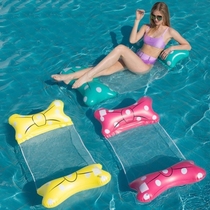 Inflatable floating row recliner Swimming water Children adult foldable floating blanket Sea floating bed Hammock swimming ring
