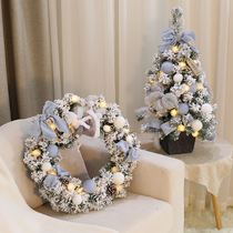 Christmas decorations ins wreath Christmas wreath 60cm desktop pink Christmas tree decoration supplies 2022 small