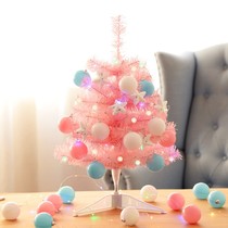 Christmas table 60cm pink table top glow mini pink Christmas tree home set small ornament court