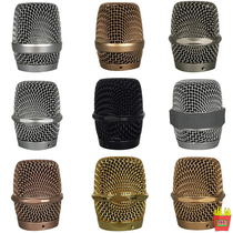 Steel net microphone tube body wireless microphone silver mask new product KTV thick gold metal microphone sound head wheat net