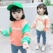Girls spring 20 new Korean version of childrens clothes female baby long sleeve T-shirt children children Base shirt 1-8 years old