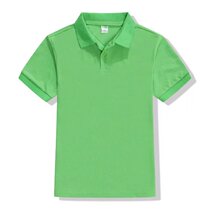 Childrens T-shirt half sleeve polo shirt Male and female children cotton custom school uniform big child solid color lapel T-shirt summer