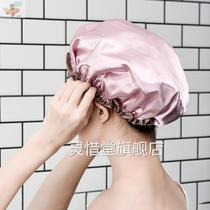 Shower cap female waterproof bath cap double shower cap children cute headgear shower cap kitchen anti-oil cap shower cap
