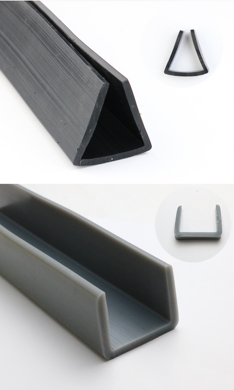 U型硅胶条耐高温卡槽铁皮封边保护条包边条烤箱防尘防撞密封胶条