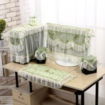 Computer desktop tablecloth computer dust cover desktop set lace tablecloth all-in-one machine cover pastoral cute