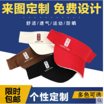 Custom-made headless sunshade men's and women's tourism sun hat printing logo work advertisement empty hat custom word pattern