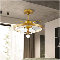 Living room dining room bedroom ceiling fan lamp simple modern light luxury fan lamp silent invisible integrated with electric fan chandelier