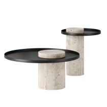 Sabi style natural Huangdong Stone coffee table designer Model Room Villa living room sofa fashion light luxury coffee table