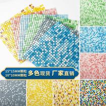 Mosaic tile small exterior wall bathroom background wall swimming pool kitchen bathroom ceramic decorative wall stickers Square