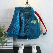 Official official website flagship store Li Ning VIP boy winter coat wool sweater baby lamb cotton coat childrens clothing
