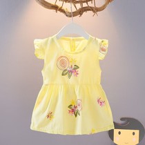  Girls  dresses Summer new childrens Western style skirts 1-3 years old summer female baby vest princess skirt