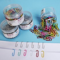 160 color paper clip student simple office clip bookmarks cute girl heart cartoon paper bucket