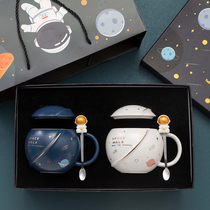 Creative Cartoon Planet mug couple Cup a pair of home office ceramic cups for men and women premium coffee cups