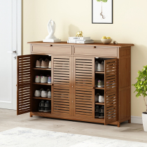 Shoe shelf simple doorway put home good-looking large-capacity multi-layer dustproof economical storage solid wood shoe cabinet