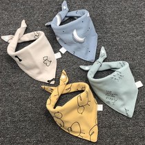 Dual-purpose neck-neck type large-size bib newborn baby first born child spat towel Triangular Towel Pure Cotton Male baby