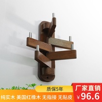 Pure solid wood hook clothes hook wall decoration hook Nordic porch coat hook nail wall wall hanger