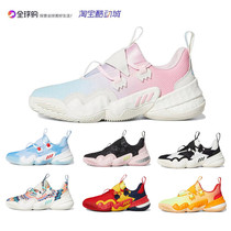Theresas generation of ice blue pink cotton candy Trae Young 1 Mens low helping wear and shock absorbing real war basket sneakers