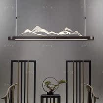 New Chinese restaurant lamp Chinese style living room lamp modern simple book room lamp Tea Room bar Zen landscape chandelier