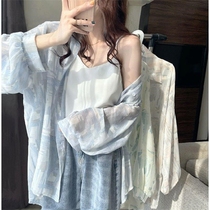 Design sense niche very fairy coat shirt lady summer thin model 2021 New sweet Super fairy sunscreen shirt