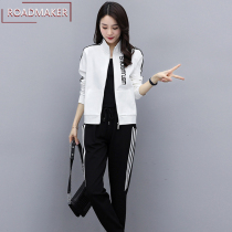 ROADMAKER2022 new sports casual suit womens spring fashion foreign air weight reduction sports wear two sets