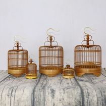 Grasshopper cage Grasshopper bamboo skin cage Grasshopper cage handmade bamboo woven cricket cage Bamboo text play collection Bamboo sandfly song insect reptile