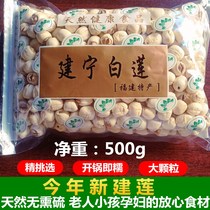 2021 authentic Jianning white lotus seeds dry goods large particles 500g Fujian Sanming natural special grade non-core silver ear soup