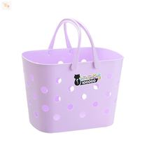 New product Bath blue bath basket portable medium and large bathroom bath dirty clothes basket storage basket plastic basket