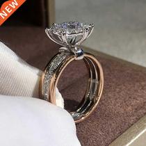 Huitan Classic 4 Claws Design Bridal Engagement Wedding Ring