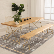 High-end custom iron tea table tea table and chair combination industrial style simple modern new Chinese office tea table tea