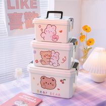 Medical box small dormitory home dormitory cute drug storage First Aid Kit medical kit family storage box