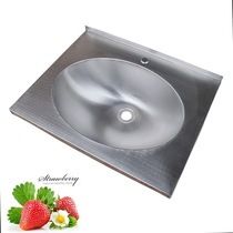 Semi-embedded washbasin RV train sink 304 stainless steel sink small oval table Upper and Lower Basin