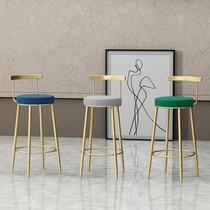 Nordic bar chair simple modern bar chair high stool household net red front desk back high chair milk tea shop