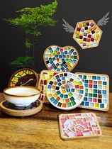 Childrens mosaic coaster material package heat insulation pad patch collage kindergarten parent-child