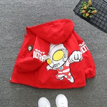 Boy coat spring and autumn clothing 2021 New Korean version of foreign gas small children autumn handsome jacket thin Joker windbreaker