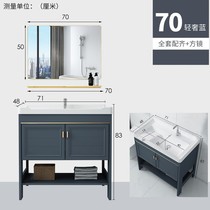 Ceramic laundry basin Space aluminum floor cabinet Bathroom cabinet combination washing pool one-piece basin Bathroom with washboard