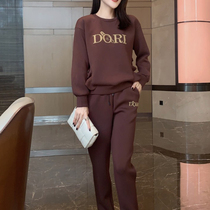 Stock Premium Casual Fashion Thickening Necropolis Sportswear Sportswear Suit Women 2022 Spring Autumn New Early Spring Two Sets