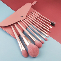ins Super lotus pink 7pcs 12pcs makeup brush set Super soft beauty makeup brush full set student affordable