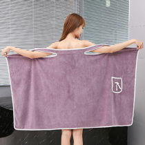 Bath towel womens summer can wear wrap bath skirt household absorbent non-pure cotton absorbent net red non-hairless bathrobe 2021 new season