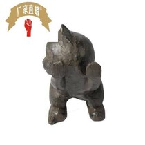 Retro metal crafts cast iron ornaments statue jewelry creative kitten door block home decoration gifts