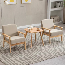 Balcony table and chair Leisure small coffee table combination three-piece set of Nordic one table and two chairs Sofa bedroom modern simple chair
