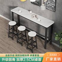 Wall bar table home high table commercial bar narrow table balcony window long milk tea shop table and chair combination
