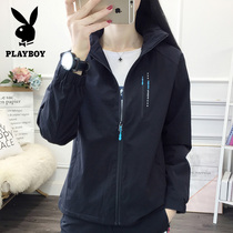 Playboy charge jacket women Spring and Autumn single-layer tooling custom printed logo outdoor tide card mountaineering suit men