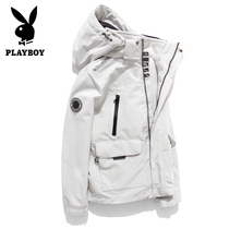 Playboy outdoor stormtrooper mens and womens autumn and winter frock coat three-in-one detachable fleece liner mountaineering suit
