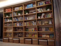 Elm Bookshelves Whole Wall Full Wall Bookcase Plaid Cartoon Coffee Shelve Ground Custom Minima Modern Pine Wood Home