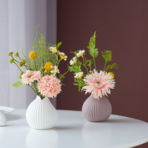 Emulated flower pendulum piece dry flower pendulum flower bouquet fake flower potted flowers living room table tea table decoration flower art