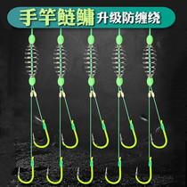 Jiashou rod fishing silver carp carp fishing group hand Rod set floating fishing silver carp fish fat head fish hook spring double hook Special