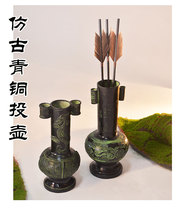 Blue and white porcelain throwing pot game antique arrow pot toy wedding props throwing arrow activity wine ceremony temple fair crafts